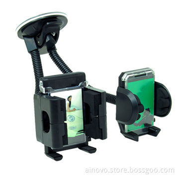 Dual car holder for mobile phone, iPhone, GPS and PSP